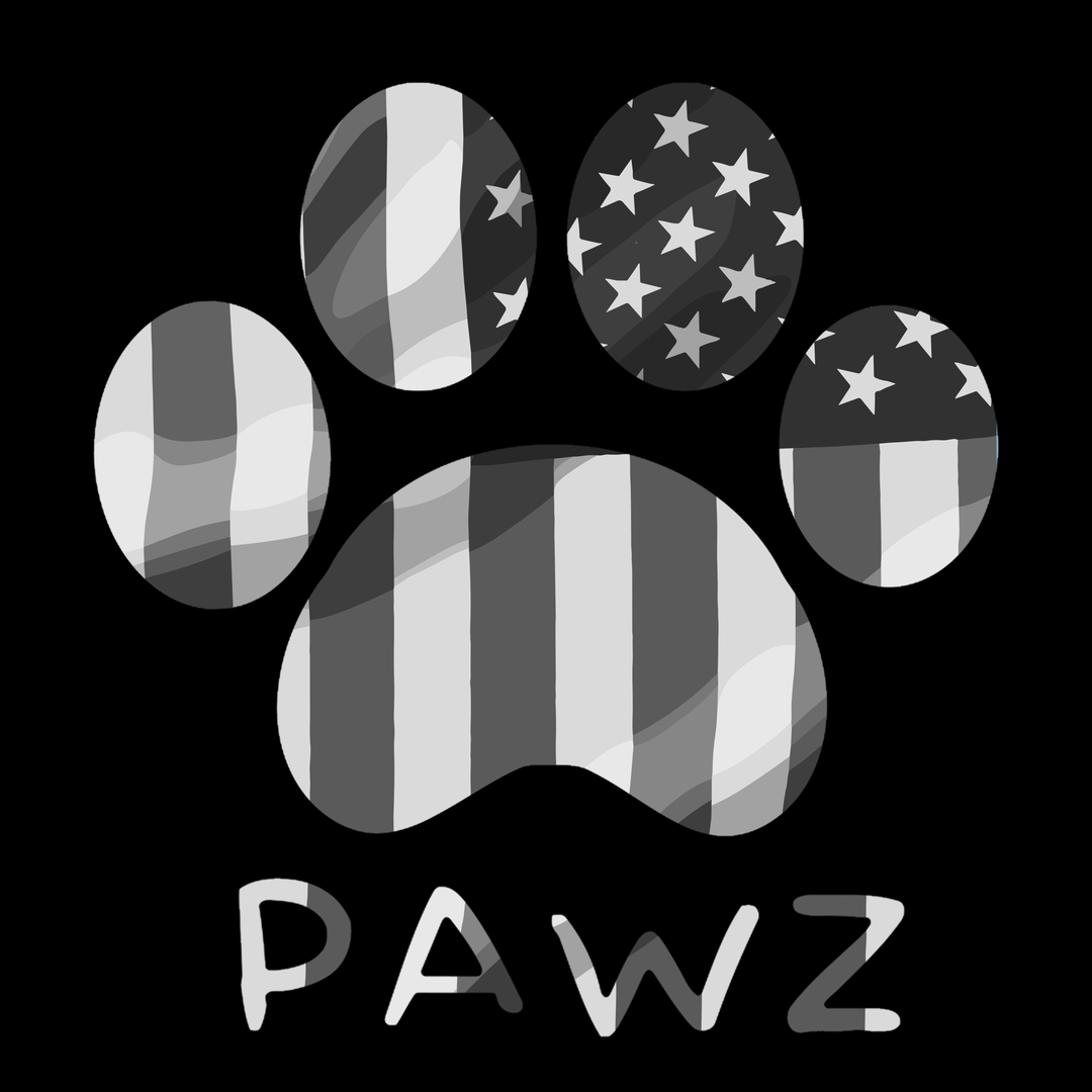 B/W Vertical Flag Paw (Adult Hoodie)