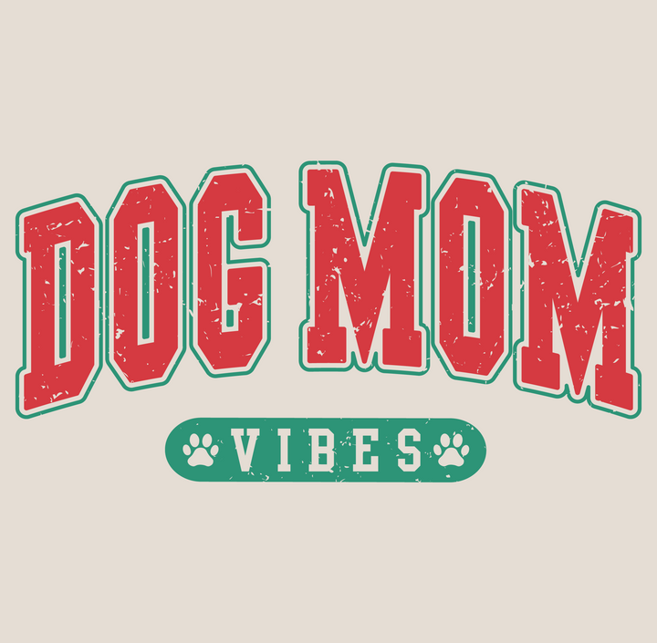 Dog Mom Vibes Front Print (Adult Short Sleeve T-Shirt)