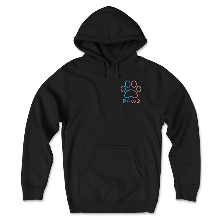 Rainbow Hearts Paw (Adult Hoodie)